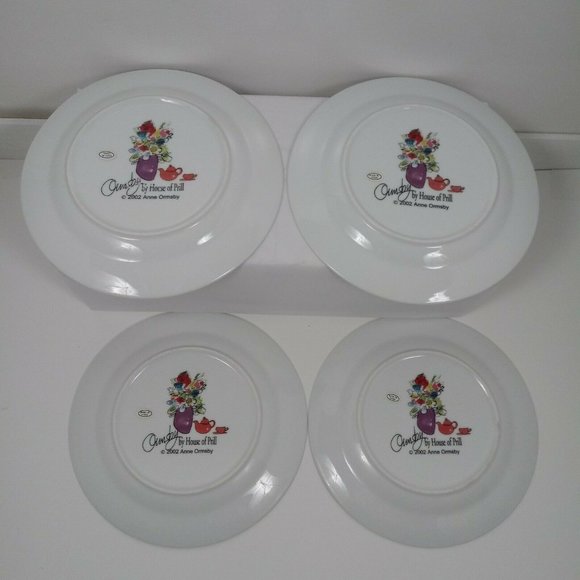 Anne Ormsby House Of Prill 7 1/2" Plates Set Of 4 - Picture 4 of 15